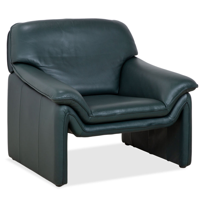 Laauser Atlanta Leather Armchair Green Dark Green Petrol