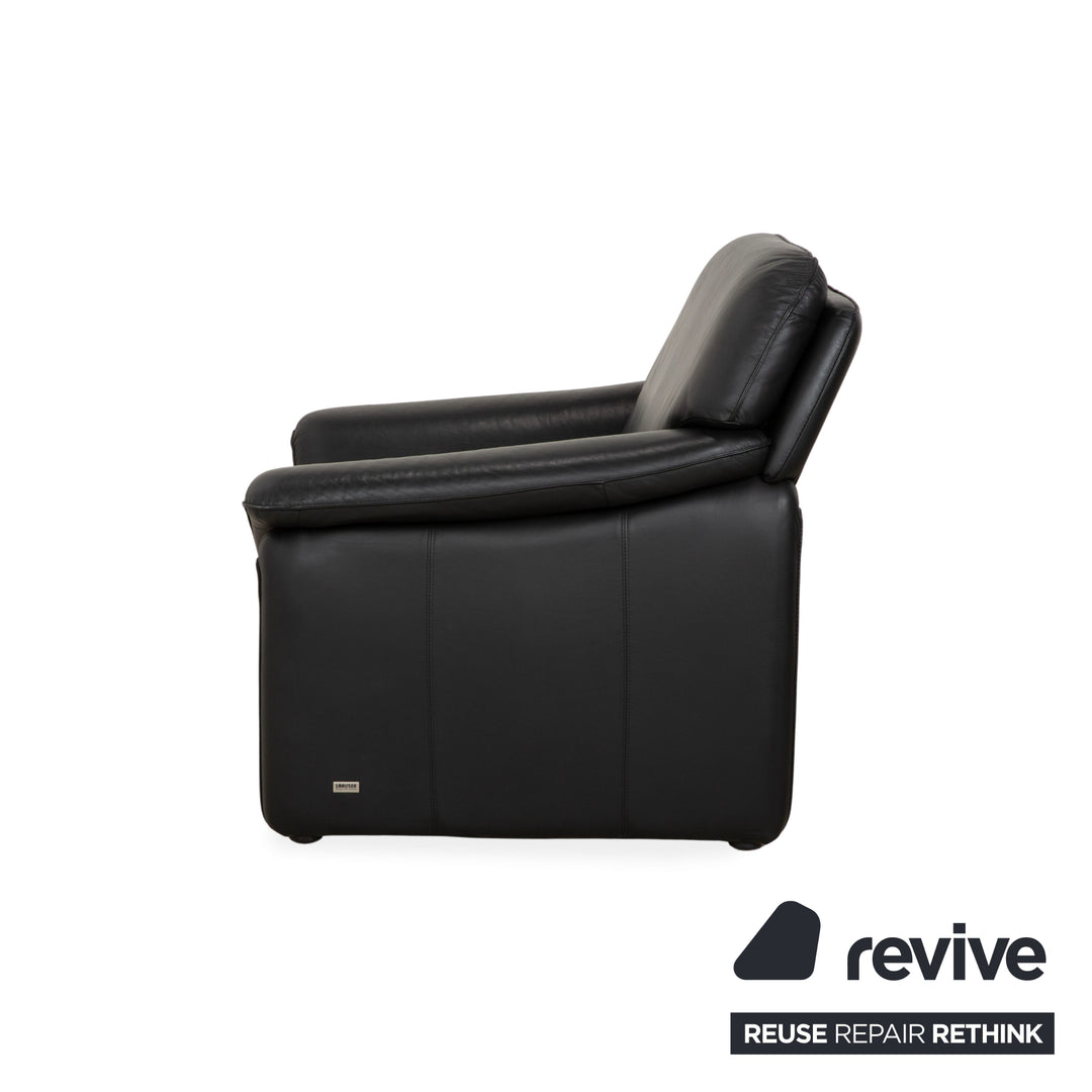 Laauser Atlanta Fauteuil En Cuir Noir
