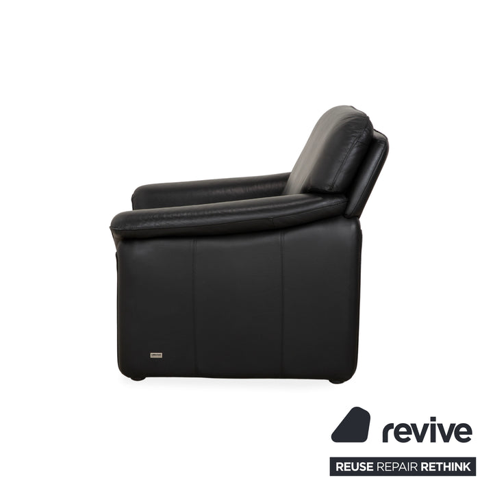 Laauser Atlanta Leather Armchair Black