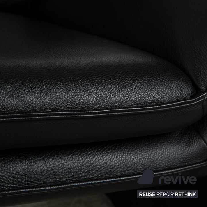 Laauser Atlanta Leather Armchair Black