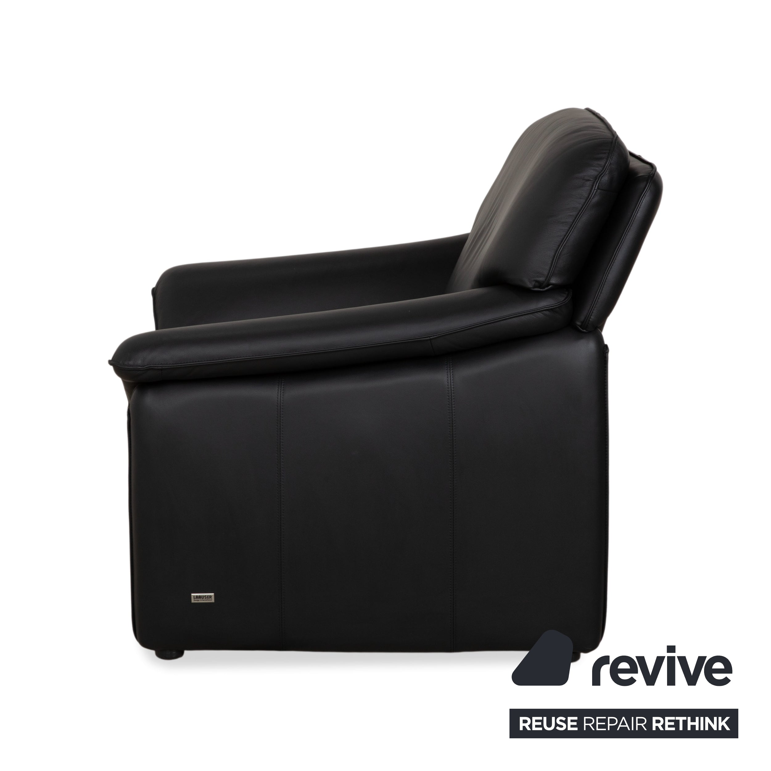 Laauser Atlanta Leather Armchair Black