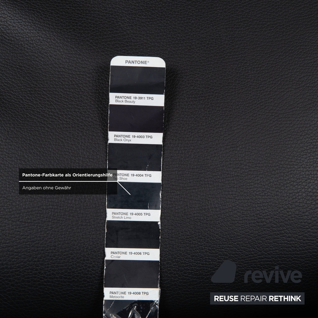 Laauser Atlanta Leder Sessel Schwarz