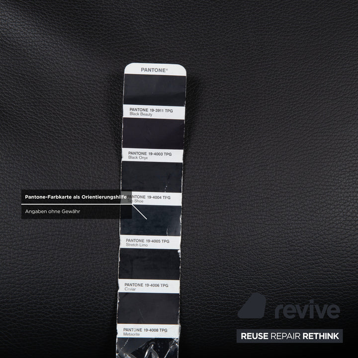 Laauser Atlanta Leder Sessel Schwarz