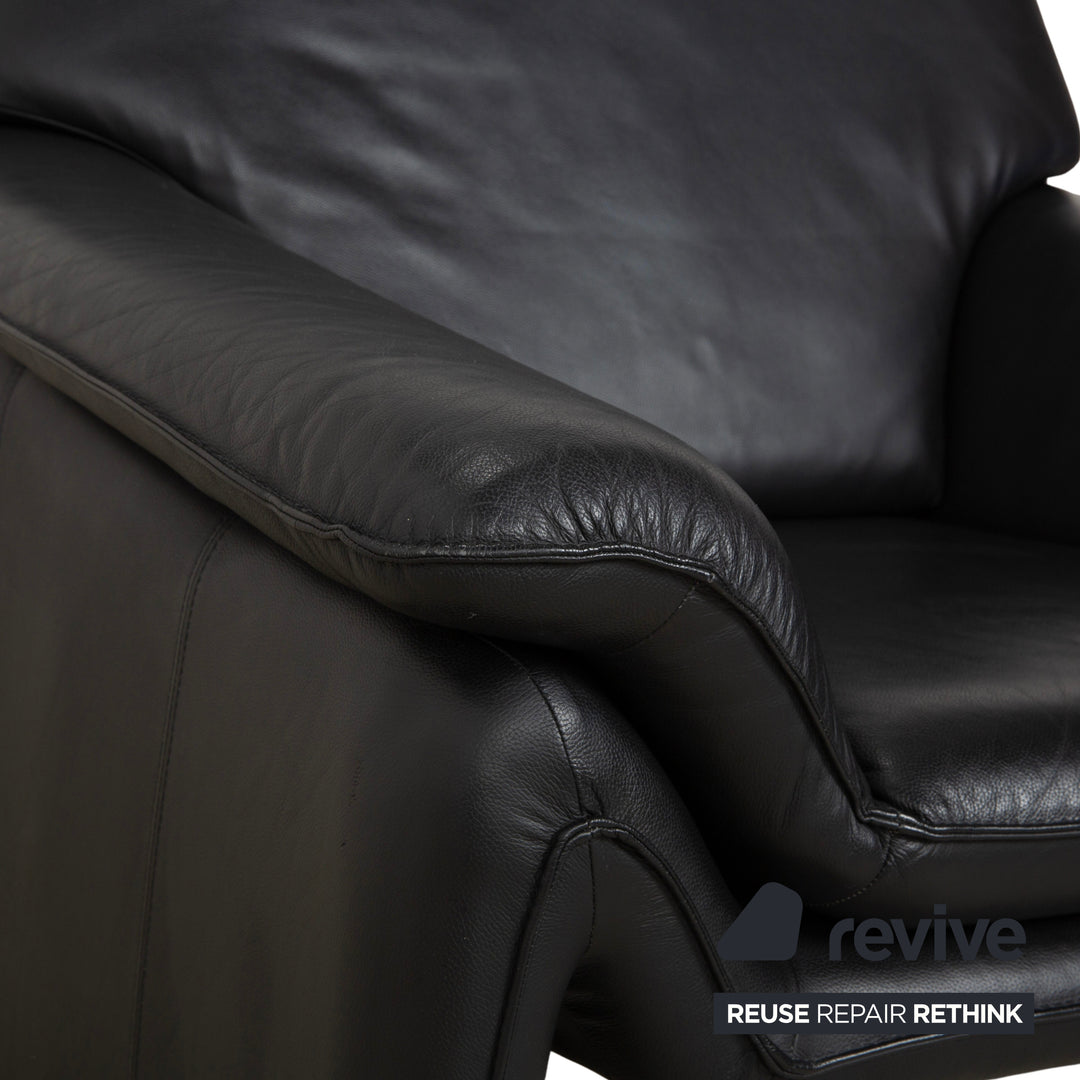 Laauser Atlanta Leather Armchair Black