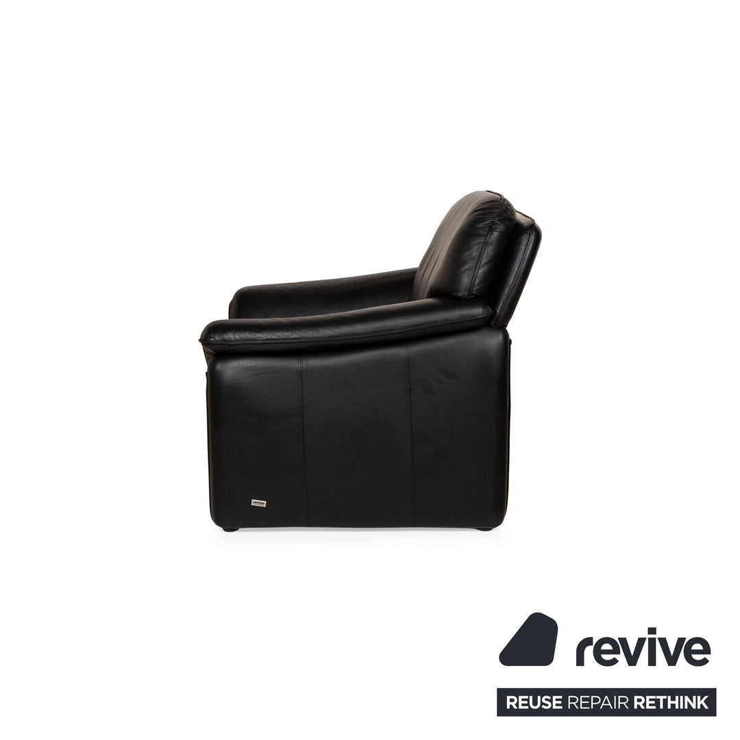 Laauser Atlanta Leather Armchair Black