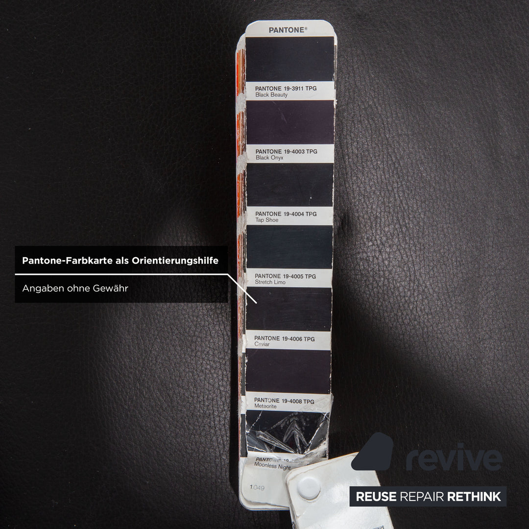 Laauser Atlanta Leder Sessel Schwarz