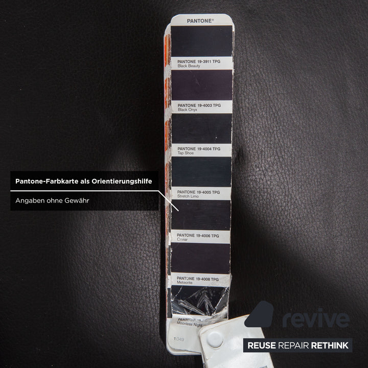 Laauser Atlanta Leder Sessel Schwarz