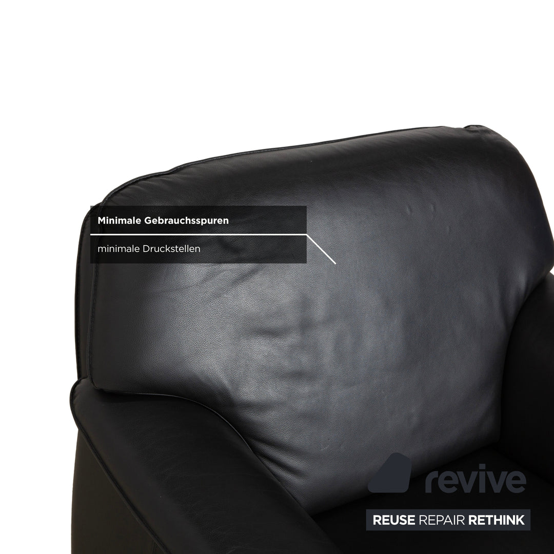 Laauser Atlanta Fauteuil En Cuir Noir