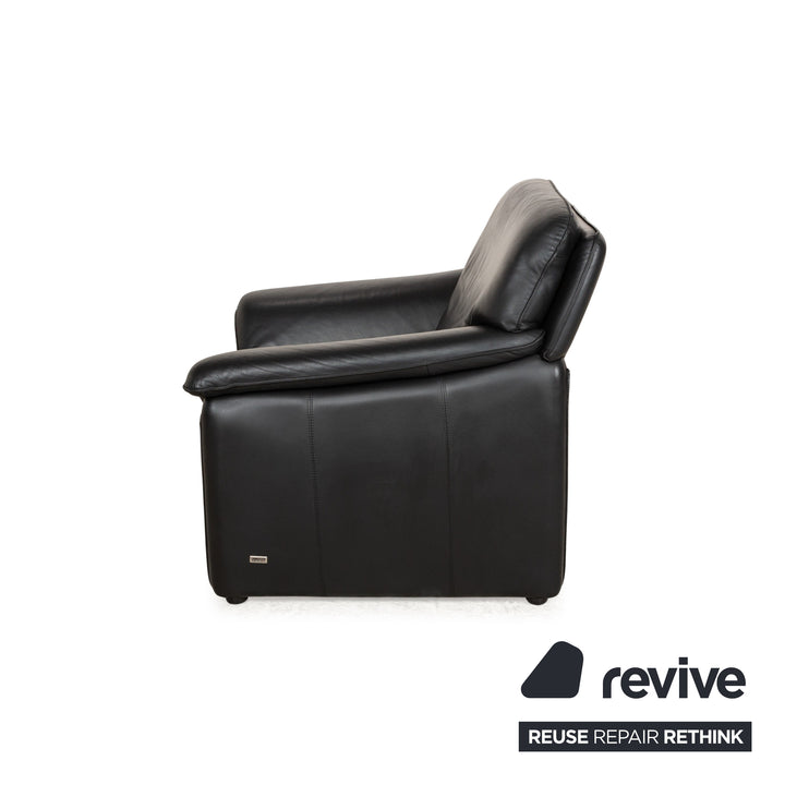 Laauser Atlanta Leather Armchair Black
