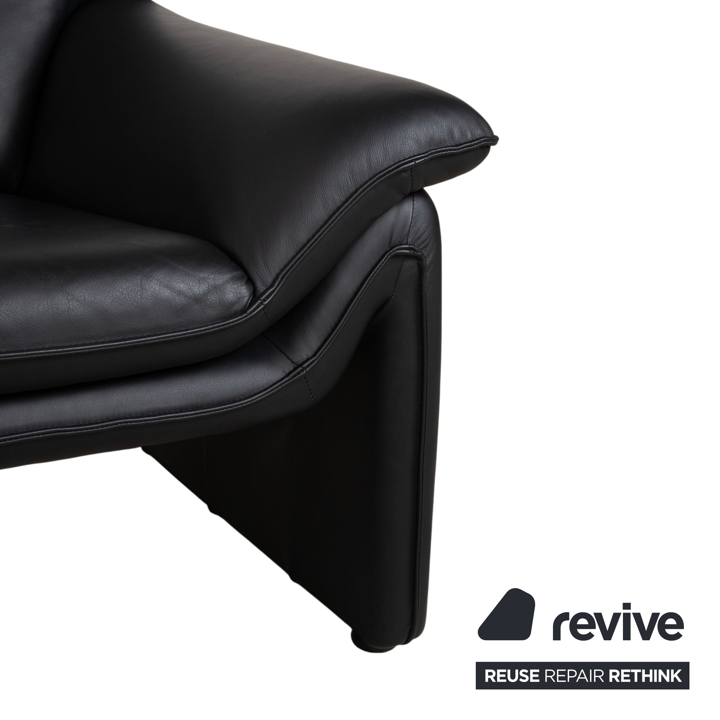 Laauser Atlanta Leather Armchair Black