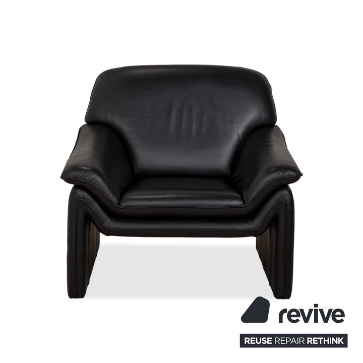 Laauser Atlanta Leder Sessel Schwarz