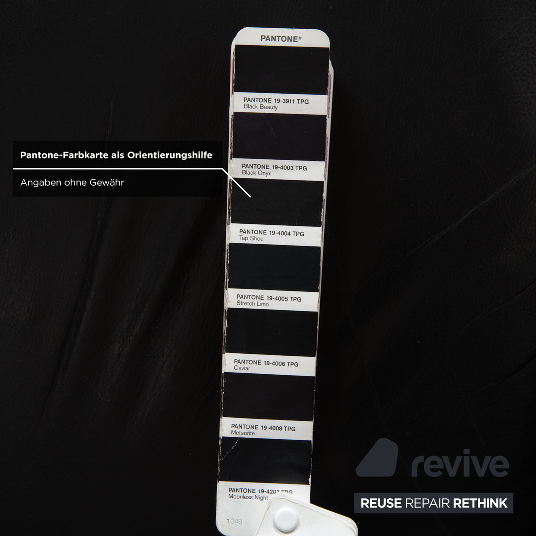 Laauser Atlanta Leder Sessel Schwarz