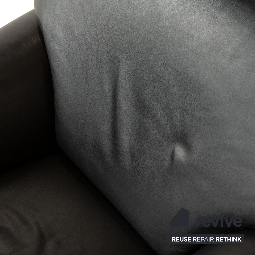 Laauser Atlanta Leather Armchair Black