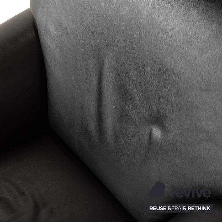 Laauser Atlanta Leather Armchair Black