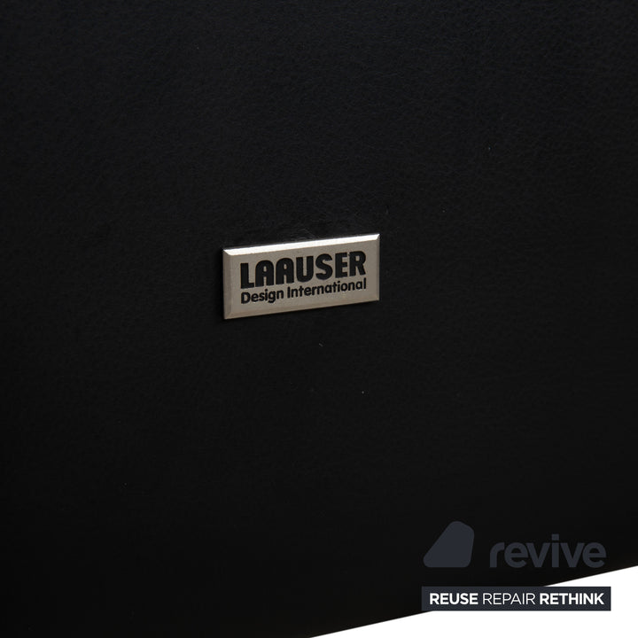 Laauser Atlanta Leder Sessel Schwarz