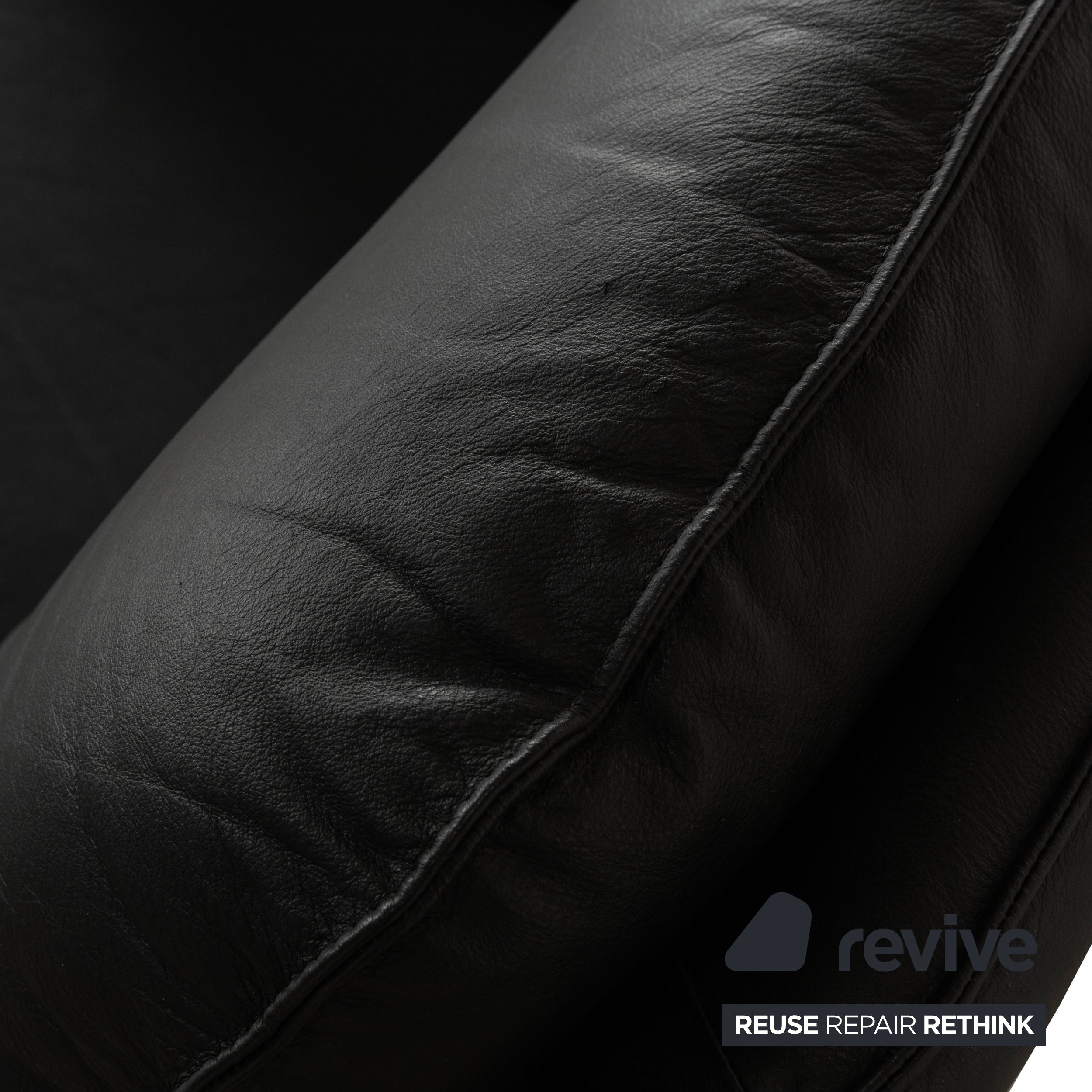 Laauser Atlanta Leder Sessel Schwarz