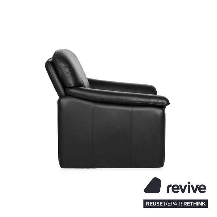 Laauser Atlanta Leather Armchair Black