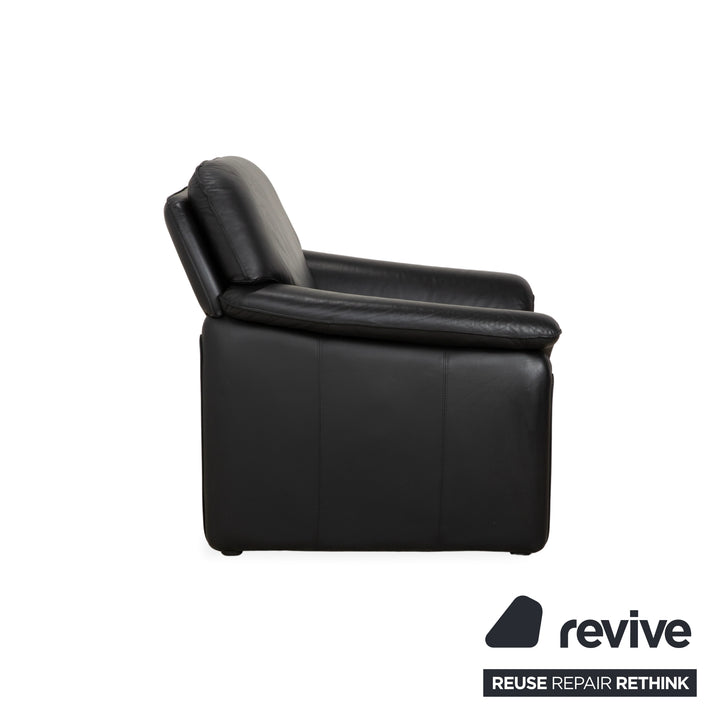 Laauser Atlanta Leather Armchair Black