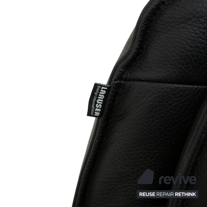 Laauser Atlanta Leather Armchair Black