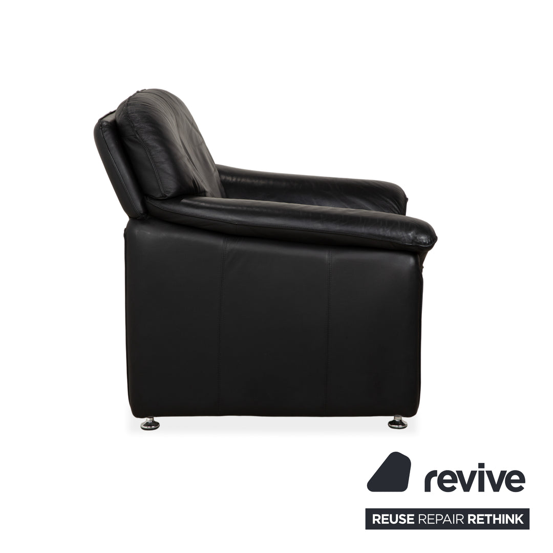 Laauser Atlanta Leather Armchair Black