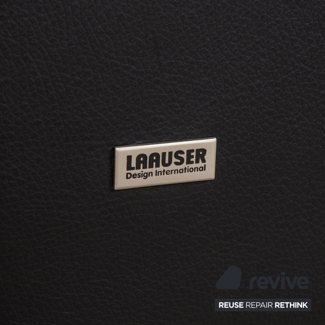 Laauser Atlanta Leder Sessel Schwarz