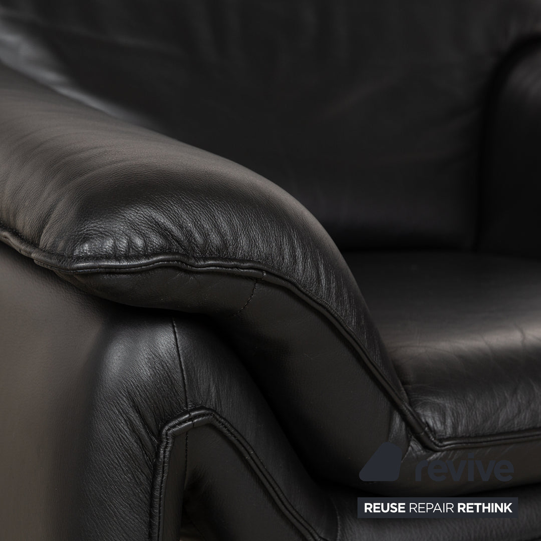 Laauser Atlanta Leather Armchair Black