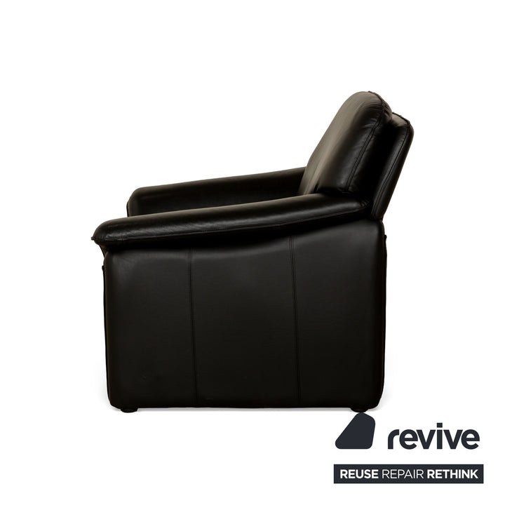 Laauser Atlanta Leather Armchair Black