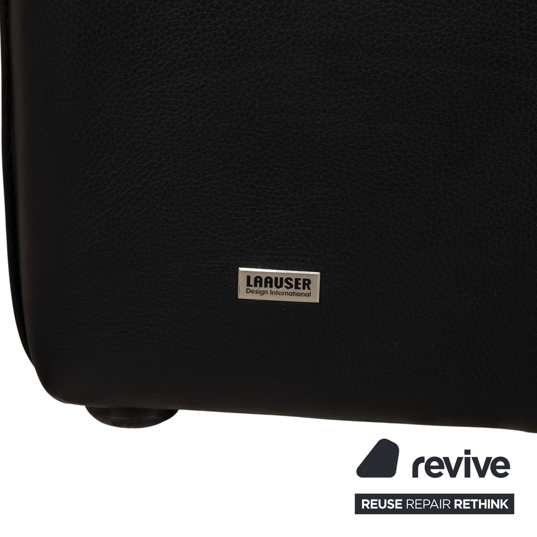 Laauser Atlanta Leder Sessel Schwarz