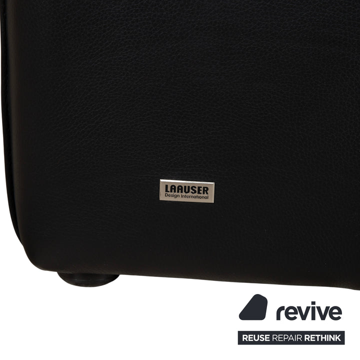 Laauser Atlanta Leder Sessel Schwarz