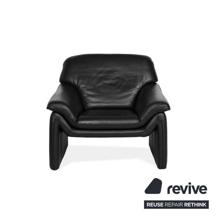 Laauser Atlanta Leather Armchair Black