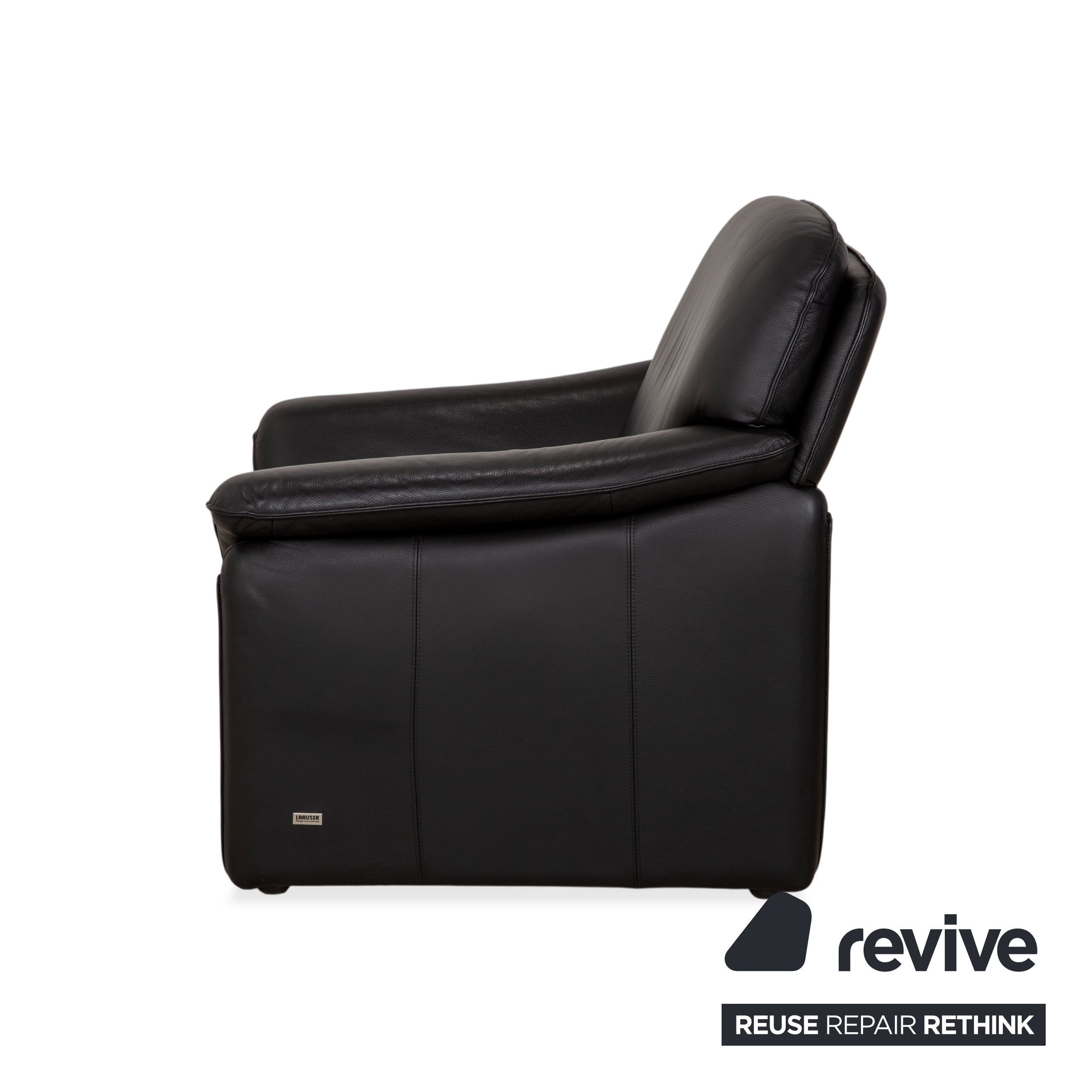 Laauser Atlanta Leather Armchair Black