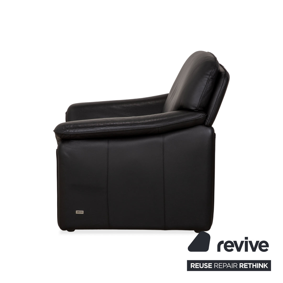 Laauser Atlanta Leder Sessel Schwarz