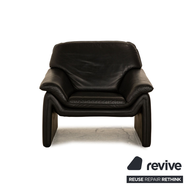 Laauser Atlanta Leather Armchair Black
