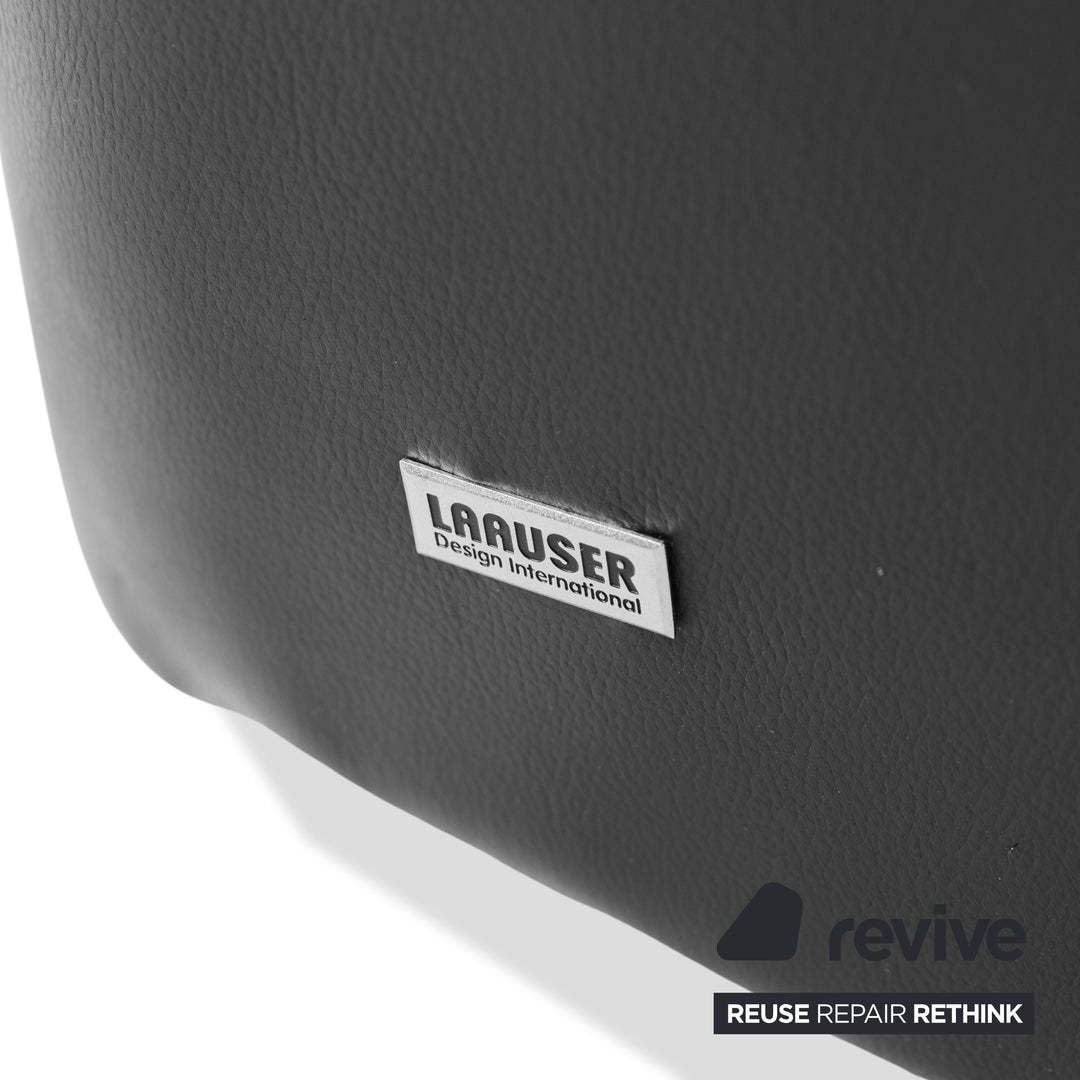 Laauser Atlanta Leather Armchair Black