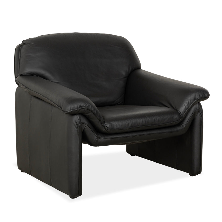 Laauser Atlanta Leder Sessel Schwarz