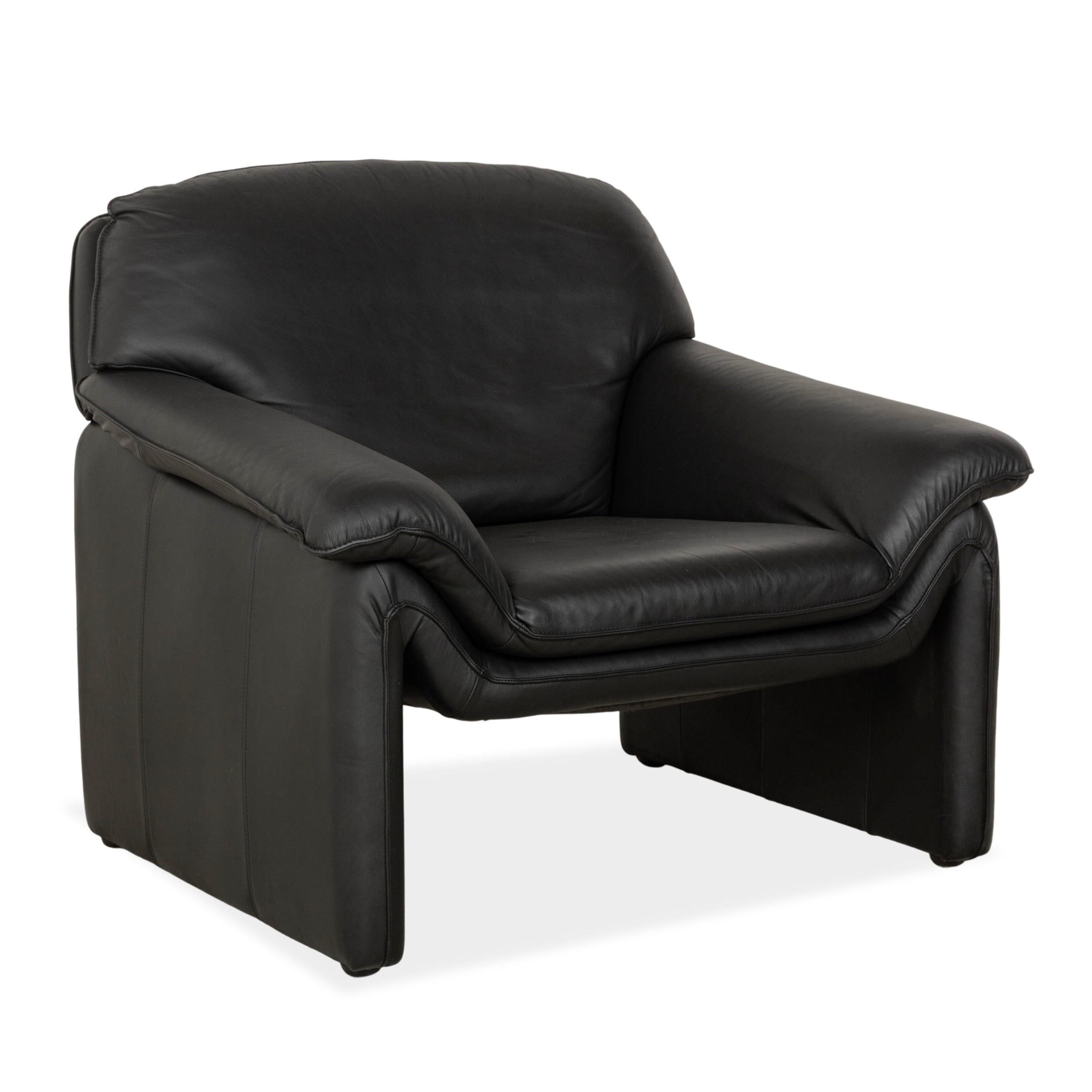 Laauser Atlanta Leder Sessel Schwarz