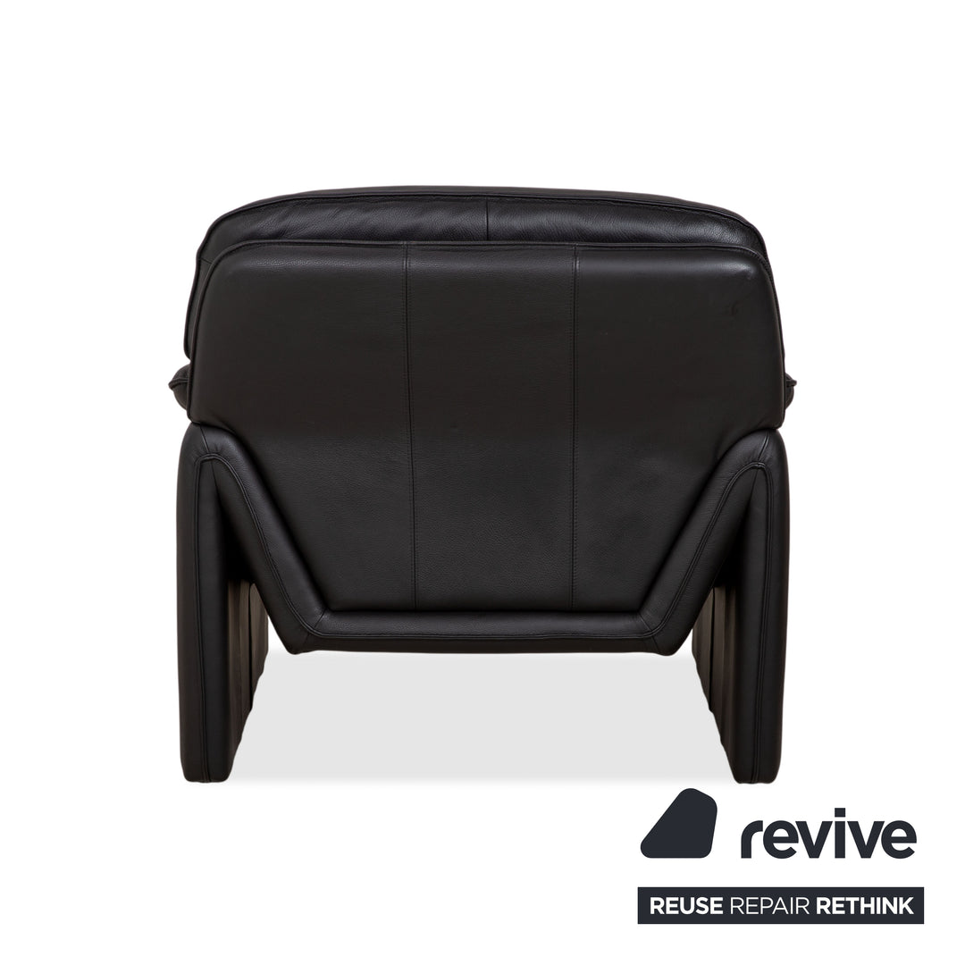 Laauser Atlanta Leder Sessel Schwarz