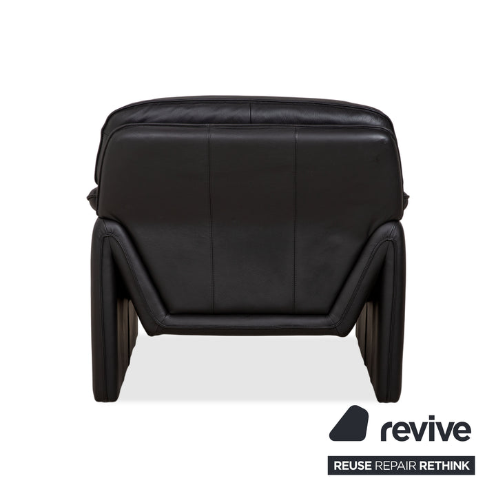 Laauser Atlanta Leder Sessel Schwarz