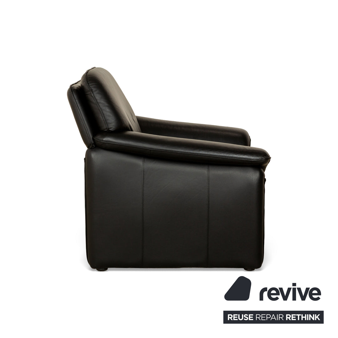 Laauser Atlanta Leather Armchair Black