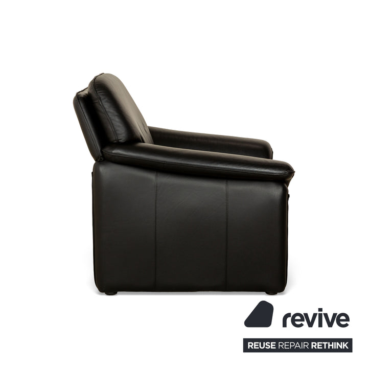 Laauser Atlanta Leather Armchair Black