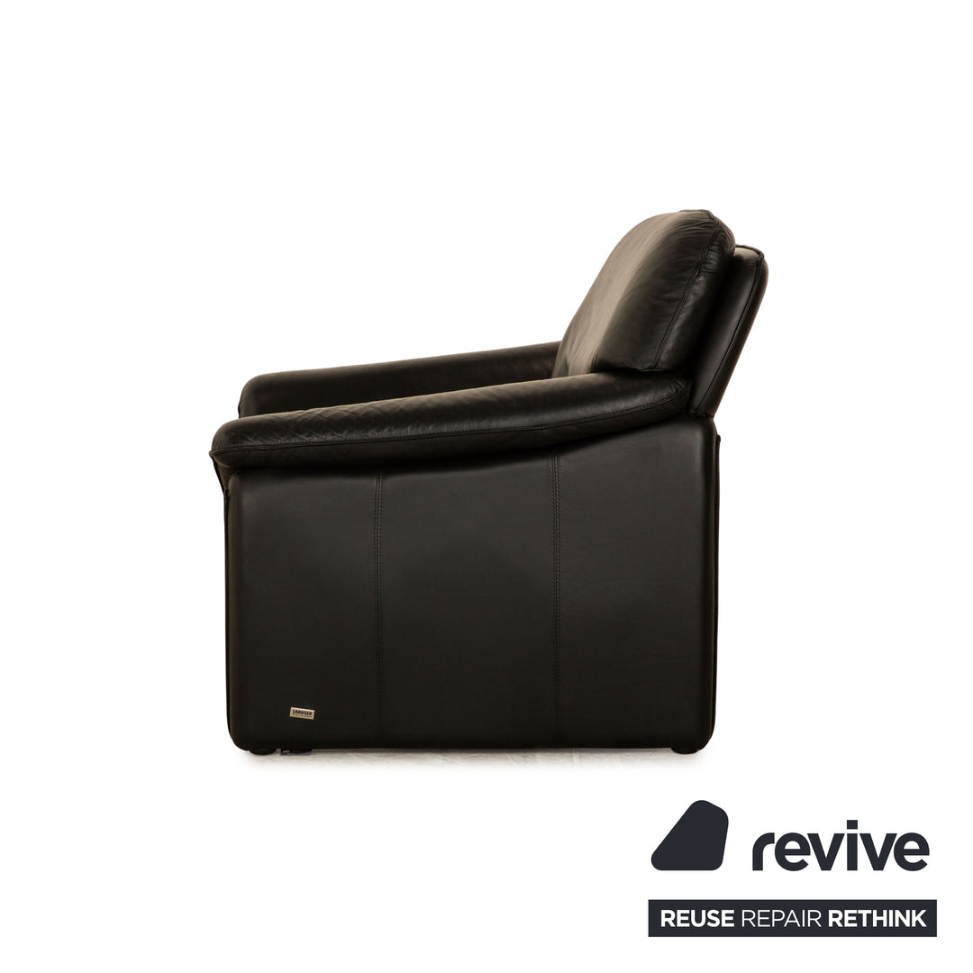 Laauser Atlanta Leather Armchair Black