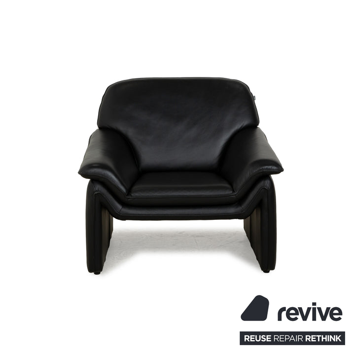 Laauser Atlanta Leather Armchair Black