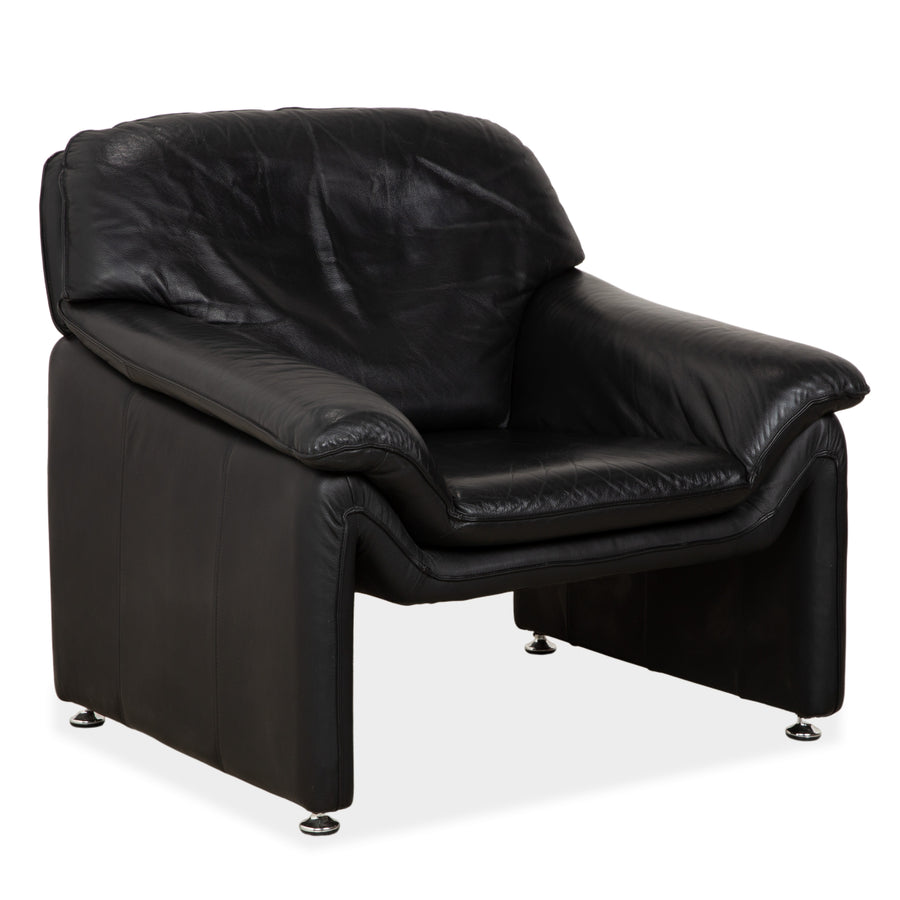 Laauser Atlanta Leather Armchair Black