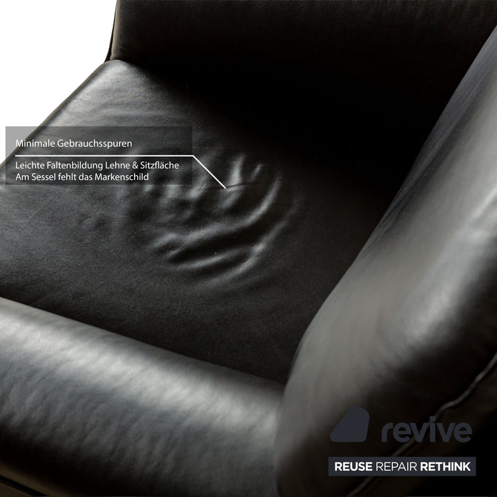 Laauser Atlanta Leather Armchair Black