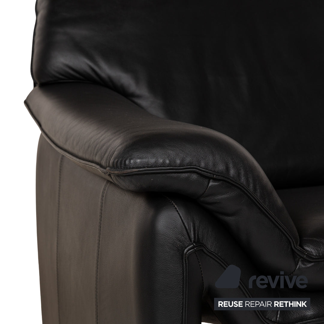 Laauser Atlanta Leather Armchair Black