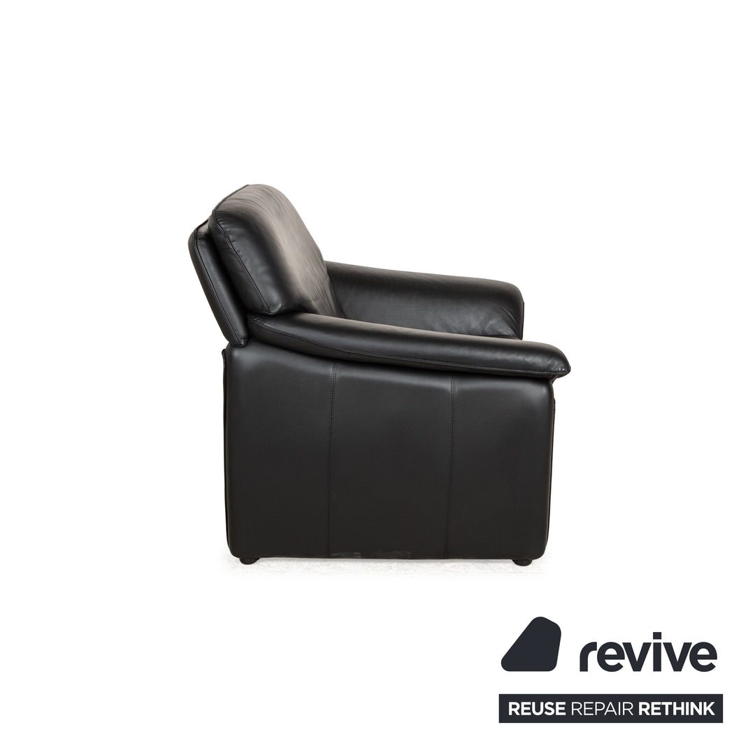 Laauser Atlanta Leather Armchair Black