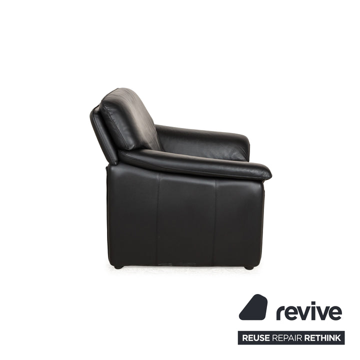 Laauser Atlanta Leather Armchair Black
