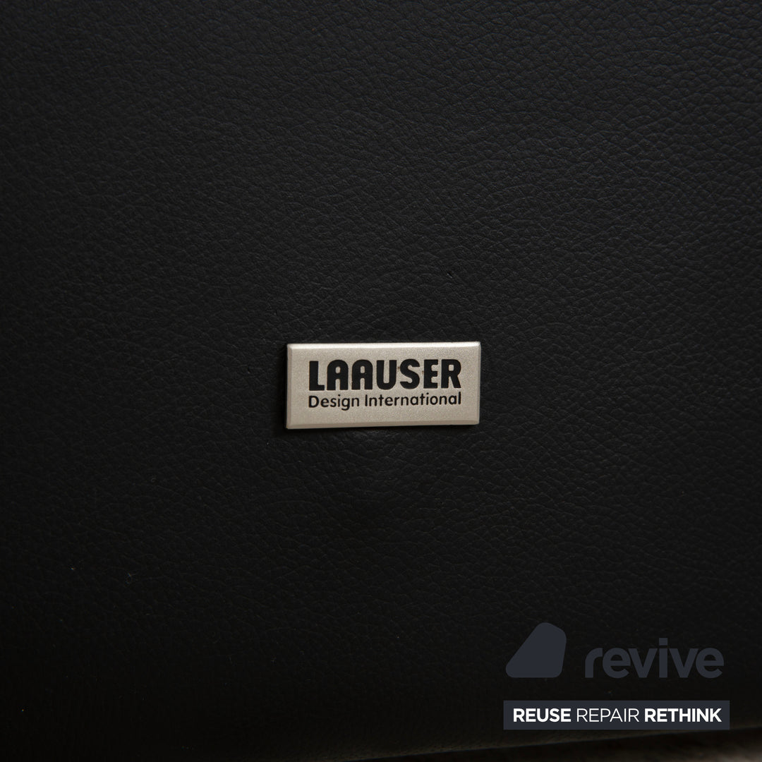 Laauser Atlanta Leder Sessel Schwarz