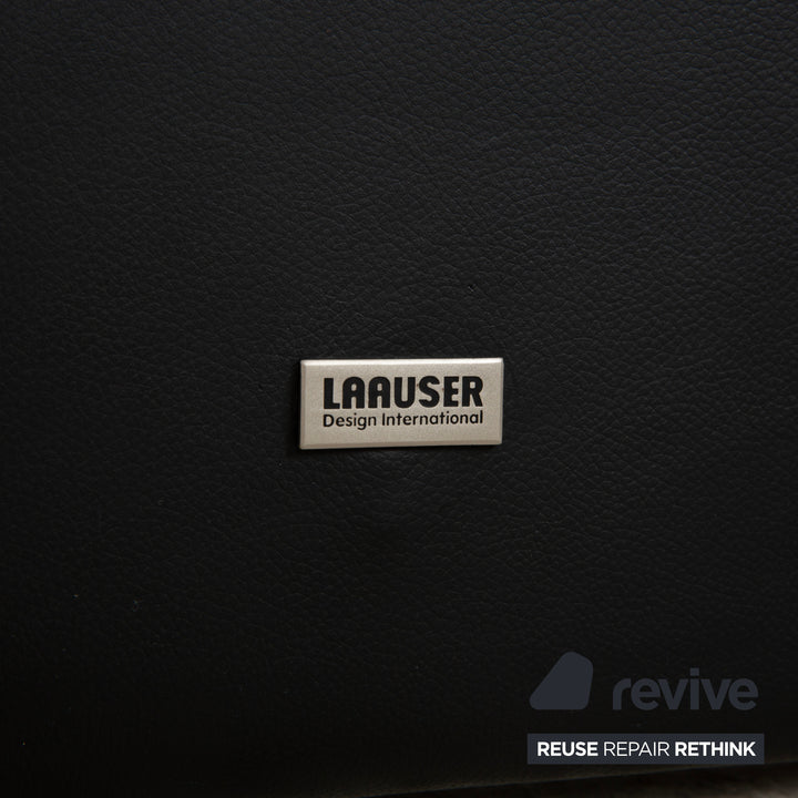 Laauser Atlanta Leder Sessel Schwarz