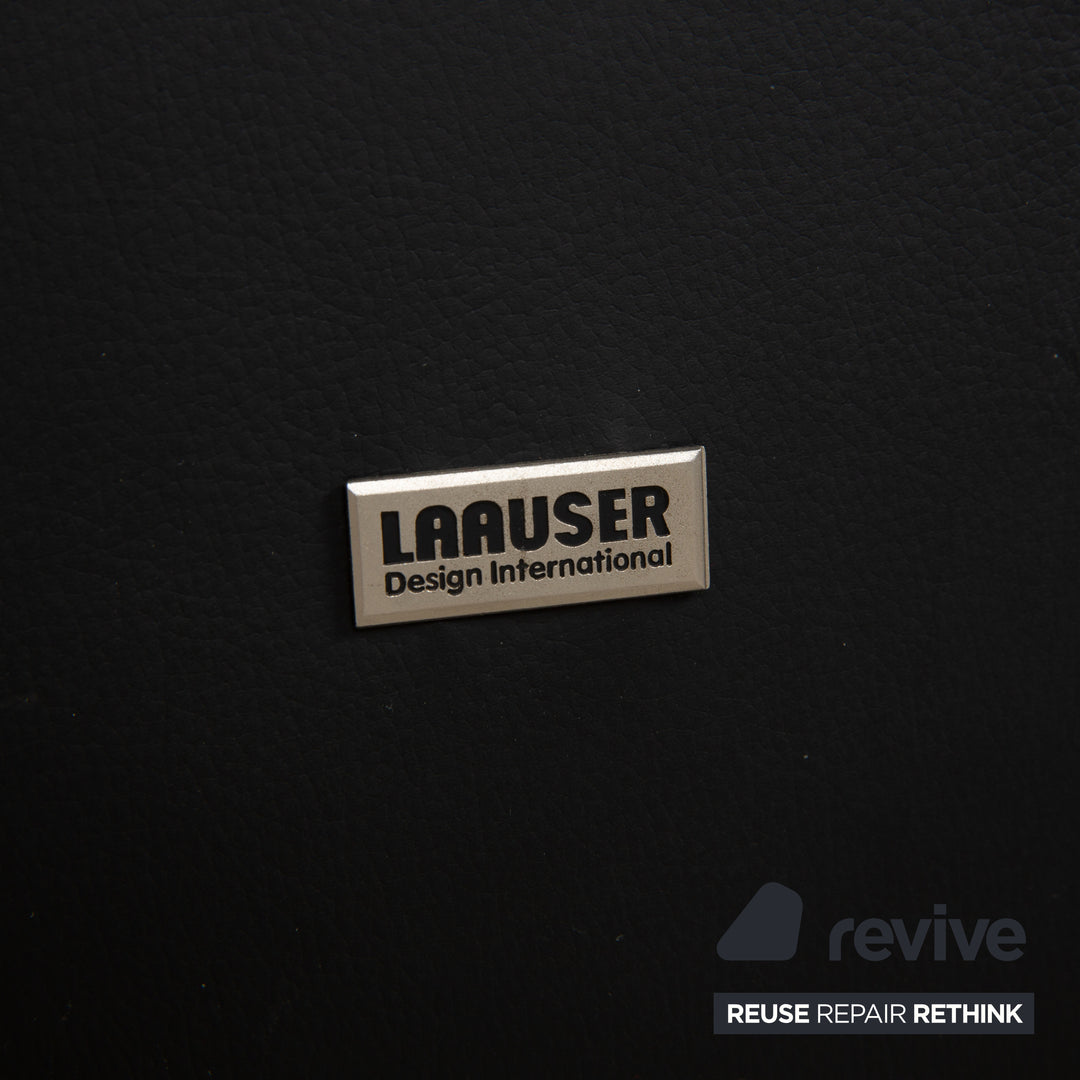 Laauser Atlanta Leather Armchair Black